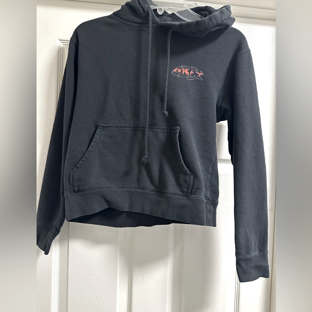 Black Obey Hoodie with Logo